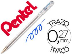 PENTEL Boligrafo Superb BK 77 Azul Trazo 0.25mm Punta metálica BK77-C