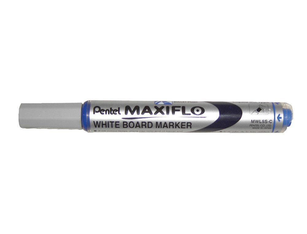 PENTEL MAXIFLO MWL-5S Marcador pizarra blanca Punta cónica (apto también cerámica y papel) Azul MWL5S-C