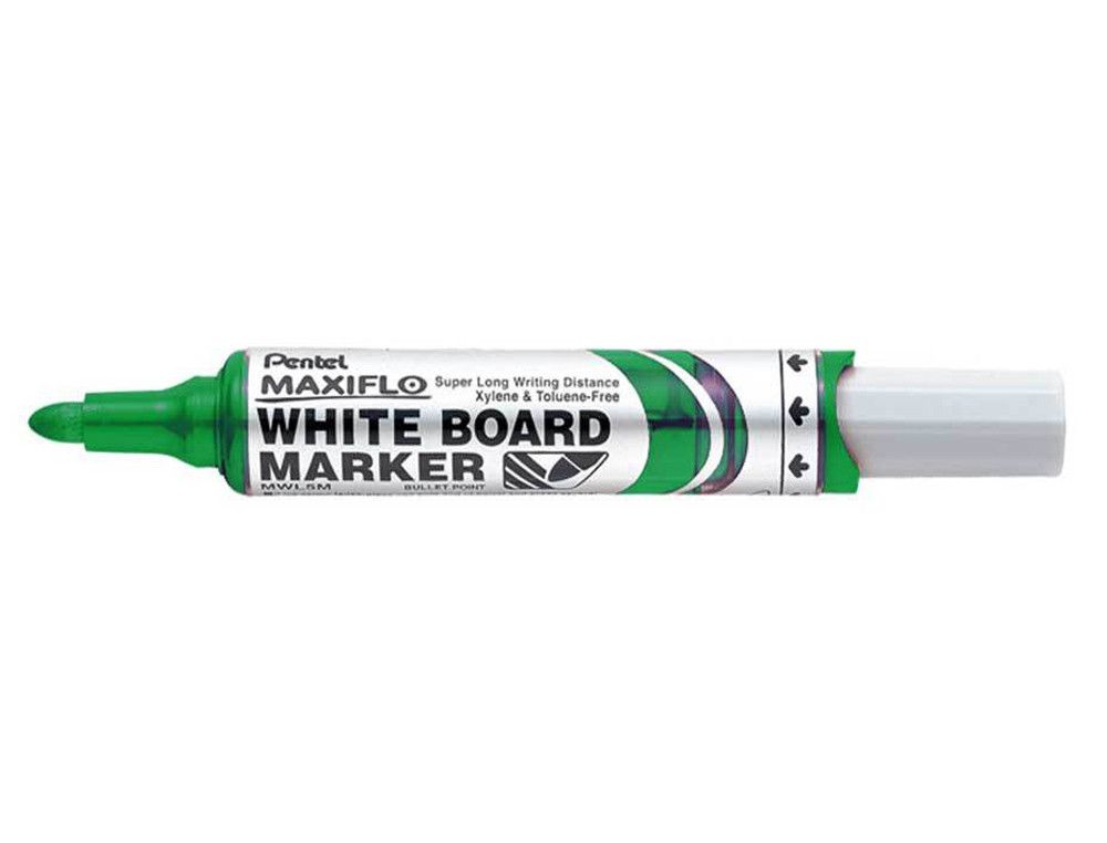 PENTEL MAXIFLO MWL-5S Marcador pizarra blanca Punta cónica (apto también cerámica y papel) Verde MWL5S-D