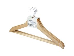 Percha rozenbal madera natural barnizada pack de 3 unidades
