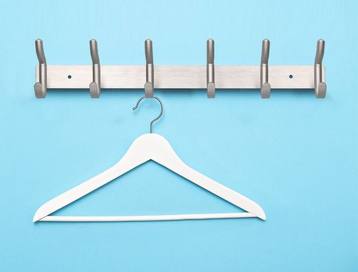 Perchero liderpapel pared metalico 6 colgadores color plata mate 430x88x55 mm