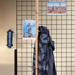 Perchero madera Bologna Ø36x180 cm