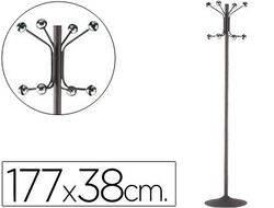 Perchero Metalico 606 Gris -Pie -8 Colgadores