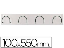 Perchero Metalico 611 Blanco -Pared -4 Colgadores