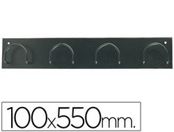 Perchero Metalico 611 Negro -Pared -4 Colgadores
