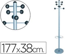 Perchero Metalico 626 con Paraguero -Pie 8 Colgadores 1,77X38 Cm