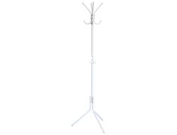 Perchero metalico q-connect blanco 8 colgadores 173x51 cm