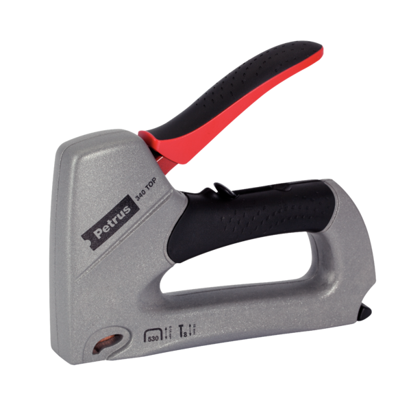 Clavadora mod. 340 Top (Grapas 530/4-6-8-10-12-14 mm. y pins 8/15 mm.), plata