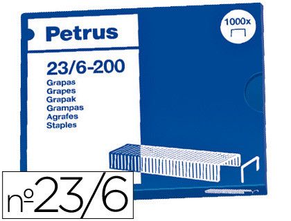PETRUS Grapas 1000 Ud 23/6-200 Cobreada 23600