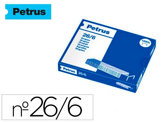 PETRUS Grapas 1000 Ud 26/6 Galvanizada 55711