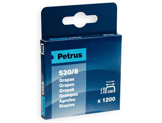 PETRUS Grapas 1200 Ud 530/8 Cobreada 77514