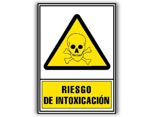 Pictograma archivo 2000 riesgo de intoxicacion pvc amarillo luminiscente 210x297 mm