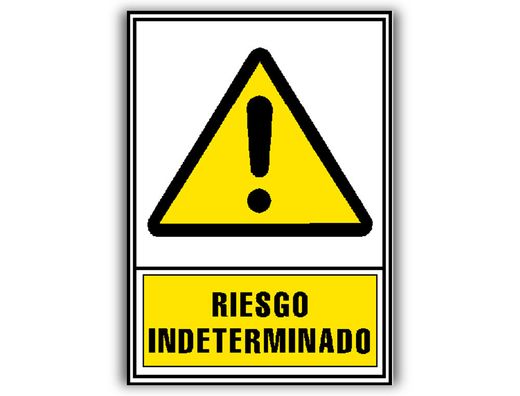 Pictograma archivo 2000 riesgo indeterminado pvc amarillo luminiscente 210x297 mm