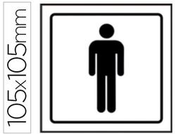 Pictograma Syssa Señal de Aseos Caballeros en Pvc 105X105 Mm
