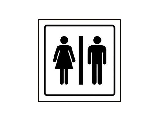 Pictograma Syssa Señal de Aseos Caballeros-Señoras en Pvc 105X105 Mm