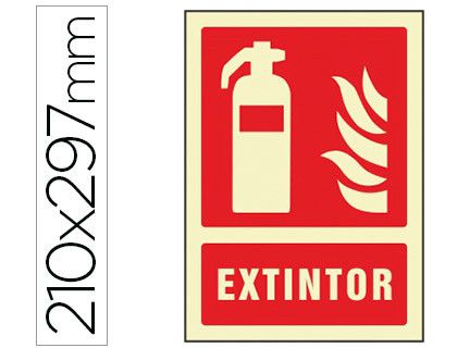 Pictograma Syssa Señal de Extintor en Pvc Fotoluminiscente 210X297 Mm