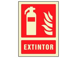 Pictograma Syssa Señal de Extintor en Pvc Fotoluminiscente 210X297 Mm