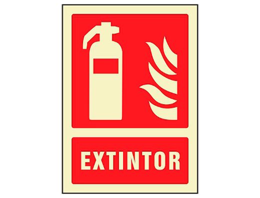 Pictograma Syssa Señal de Extintor en Pvc Fotoluminiscente 210X297 Mm