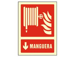Pictograma Syssa Señal de Manguera en Pvc Fotoluminiscente 210X297 Mm