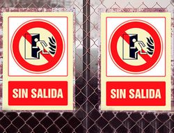 Pictograma Syssa Señal de No Hay Salida en Pvc Fotoluminiscente 210X297 Mm