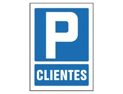 Pictograma Syssa Señal de Parking Clientes en Pvc 210X297 Mm