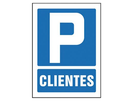 Pictograma Syssa Señal de Parking Clientes en Pvc 210X297 Mm