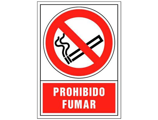 Pictograma Syssa Señal de Prohibicion Prohibido Fumar en Pvc 245X345 Mm