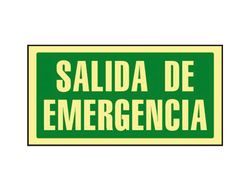 Pictograma Syssa Señal de Salida de Emergencia en Pvc Fotoluminiscente 297X148 Mm