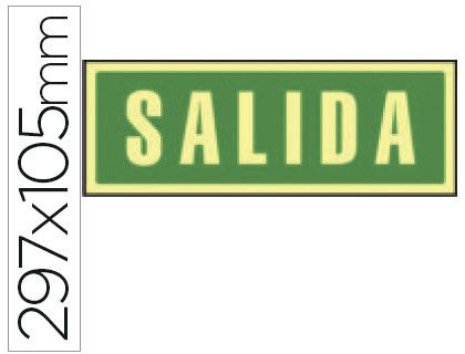 Pictograma Syssa Señal de Salida en Pvc Fotoluminiscente 297X105 Mm