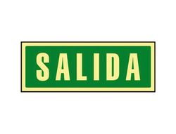 Pictograma Syssa Señal de Salida en Pvc Fotoluminiscente 297X105 Mm