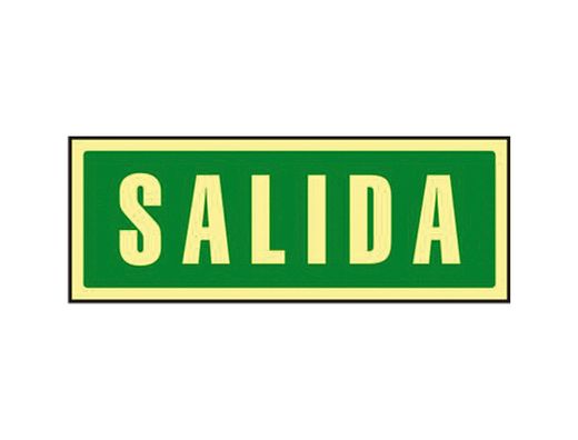Pictograma Syssa Señal de Salida en Pvc Fotoluminiscente 297X105 Mm