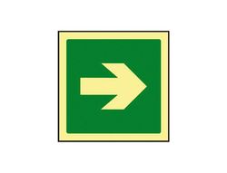 Pictograma syssa señal de via de evacuacion en pvc fotoluminiscente 224x224