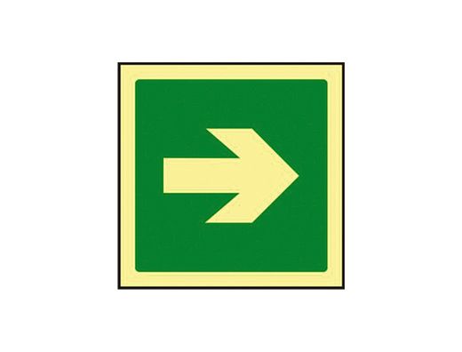 Pictograma syssa señal de via de evacuacion en pvc fotoluminiscente 224x224