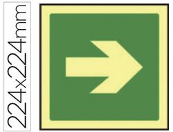 Pictograma syssa señal de via de evacuacion en pvc fotoluminiscente 224x224