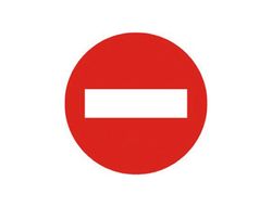 Pictograma Syssa Señal Vial Entrada Prohibida en Acero Galvanizado 500 Mm