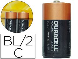 Pila duracell alcalina plus C blister con 2 pilas