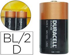Pila duracell alcalina plus D blister con 2 pilas