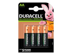 Pila duracell recargable staycharged AA 2400 mah blister de 4 unidades