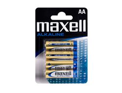 Pila maxell alcalina 1.5 V tipo AA LR06 blister de 4 unidades