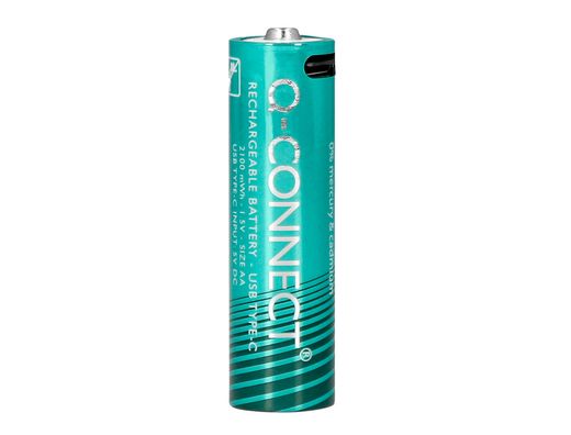 Pila q-connect aa recargable por usb-c blister de 4 unidades