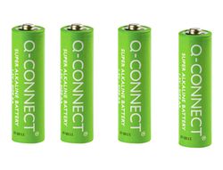 Pila Q-Connect Alcalina AA -Paquete con 20 Pilas