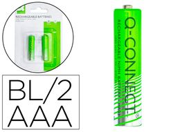Pila q-connect alcalina aaa recargable blister de 2 unidades