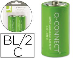 Pila Q-Connect Alcalina C -Blister con 2 Pilas