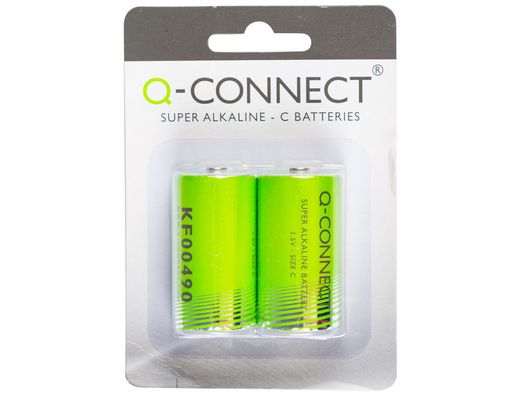 Pila Q-Connect Alcalina C -Blister con 2 Pilas