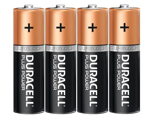 Pilas alcalinas equivalencia AA LR6 Duracell (4 unidades)