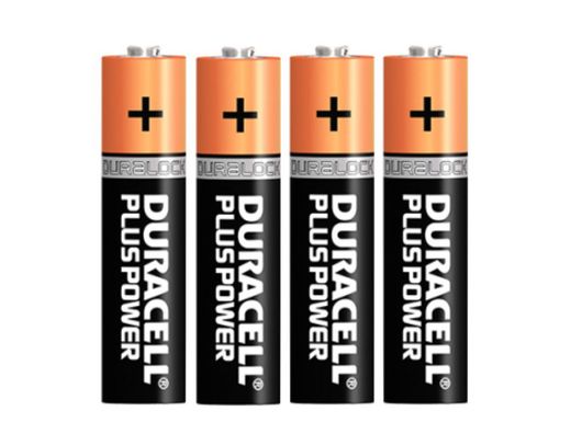 Pilas alcalinas equivalencia AAA LR03 Duracell (4 unidades)