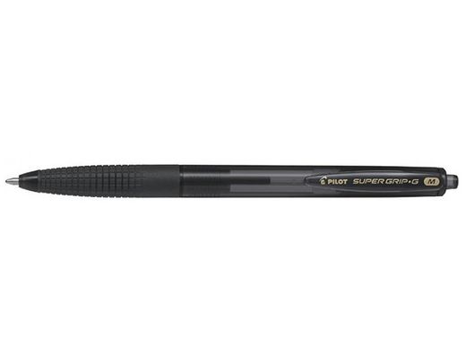 PILOT Bolígrafo retráctil SuperG negro Diámetro de bola 1mm. BPGG-8R-M-B