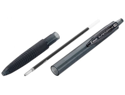 PILOT Bolígrafo retráctil SuperG negro Diámetro de bola 1mm. BPGG-8R-M-B