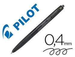 PILOT Bolígrafo retráctil SuperG negro Diámetro de bola 1mm. BPGG-8R-M-B