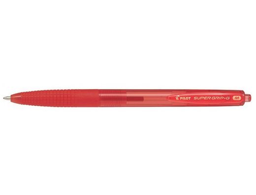 PILOT Bolígrafo retráctil SuperG rojo. Diámetro de bola 1mm. BPGG-8R-M-R